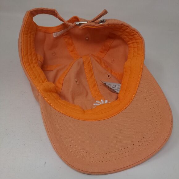 Flower Power Slideback Hat Orange One Size Adjustable Embroidered Cotton Paige - Picture 6 of 8
